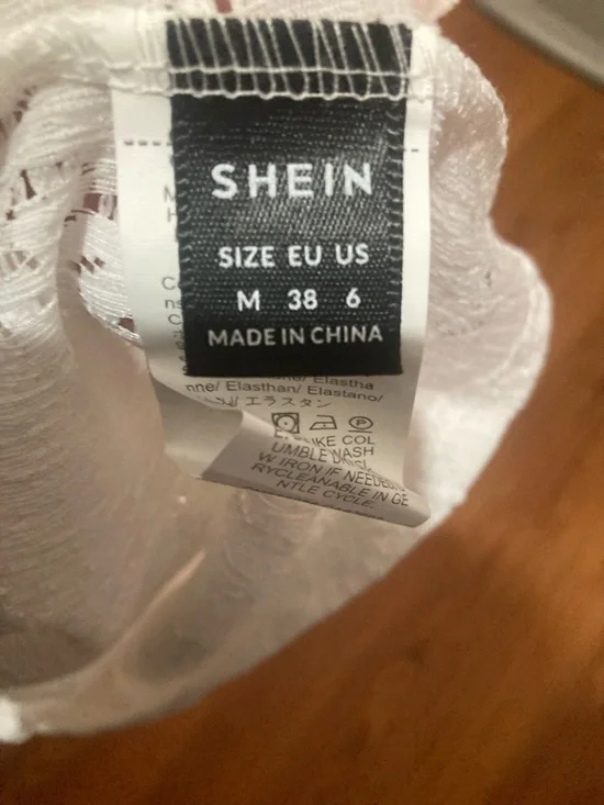 SHEIN White Floral Lace Camisole with Bow Straps - Picture 4 of 5